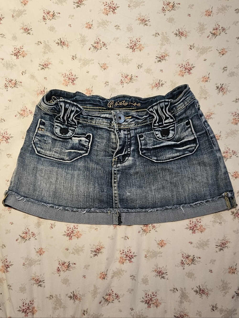 Y2k Blue Denim Mini Skirt